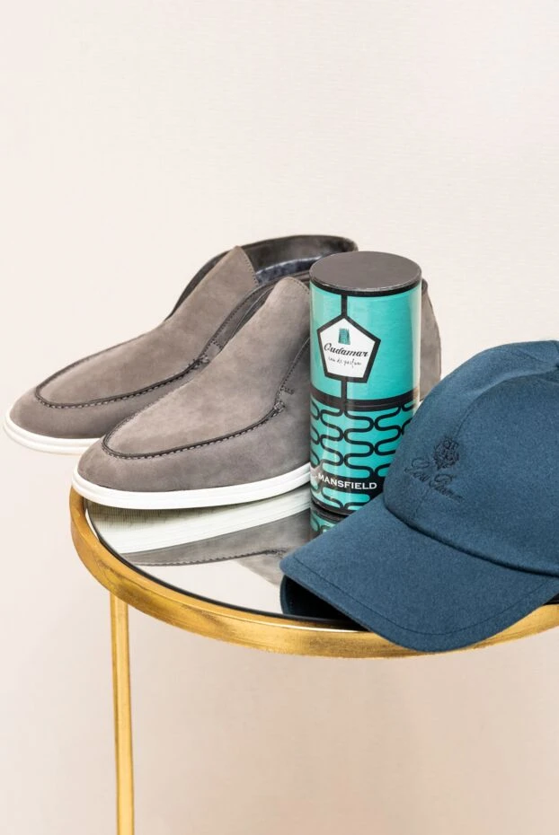 Лофери з високим верхом нубукові сірі на контрастній підошві чоловічі - фото 2