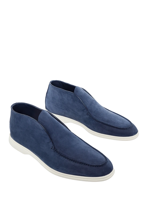 Cesare di Napoli man blue nubuck loafers for men 163214 - photo 2