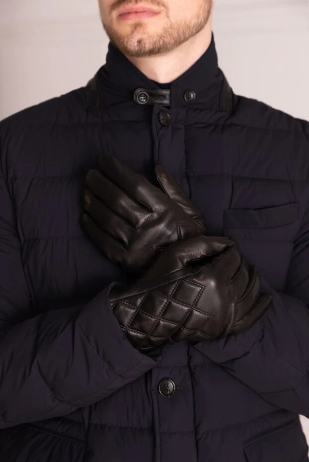 Billionaire man black leather gloves for men 163289 - photo 2