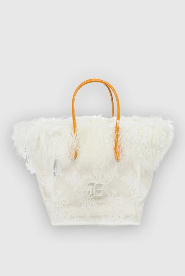 Ermanno Scervino женские сумка из хлопка и полиамида белая женская купить с ценами и фото 163311 - фото 1