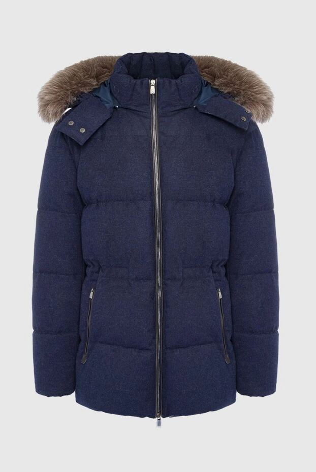 Corneliani man down jacket men's cashmere blue buy with prices and photos 163319 - photo 1