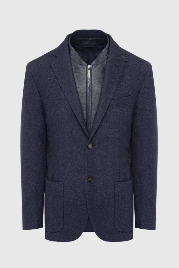 Corneliani man jacket made of cashmere and silk, blue for men buy with prices and photos 163321 - photo 1