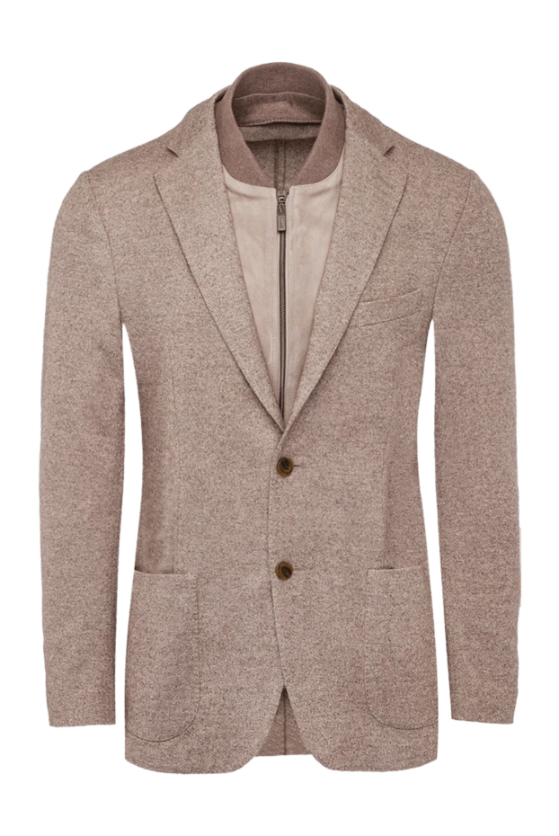 Corneliani beige cashmere and silk jacket for men 163322 - photo 1