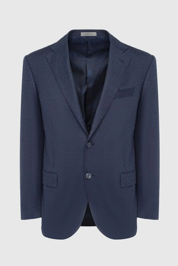 Corneliani мужские пиджак из шерсти синий мужской купить с ценами и фото 163323 - фото 1