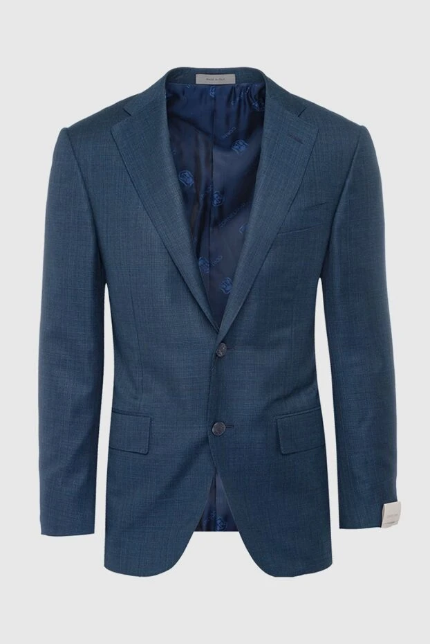 Corneliani мужские пиджак из шерсти синий мужской купить с ценами и фото 163324 - фото 1