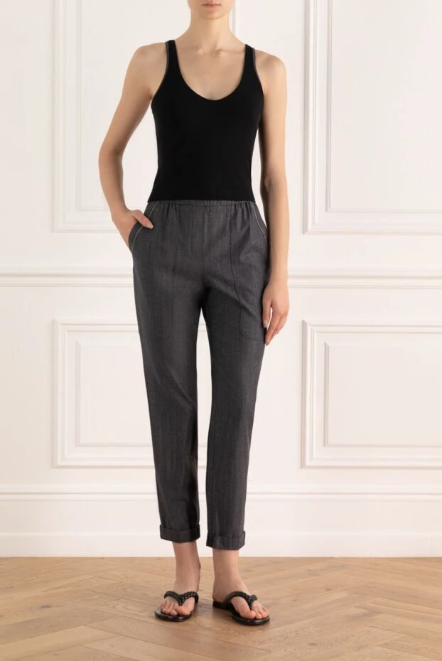 Peserico woman gray trousers for women buy with prices and photos 163350 - photo 2