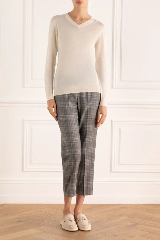 Peserico woman gray wool trousers for women buy with prices and photos 163354 - photo 2