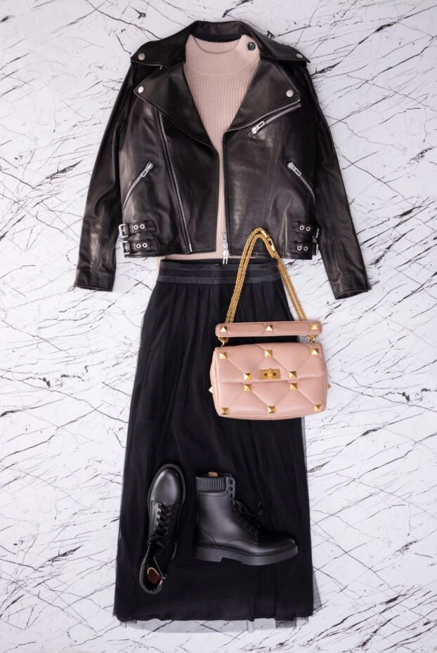 Прозрачная чёрная юбка макси из тюля с подкладкой в тон - фото 2