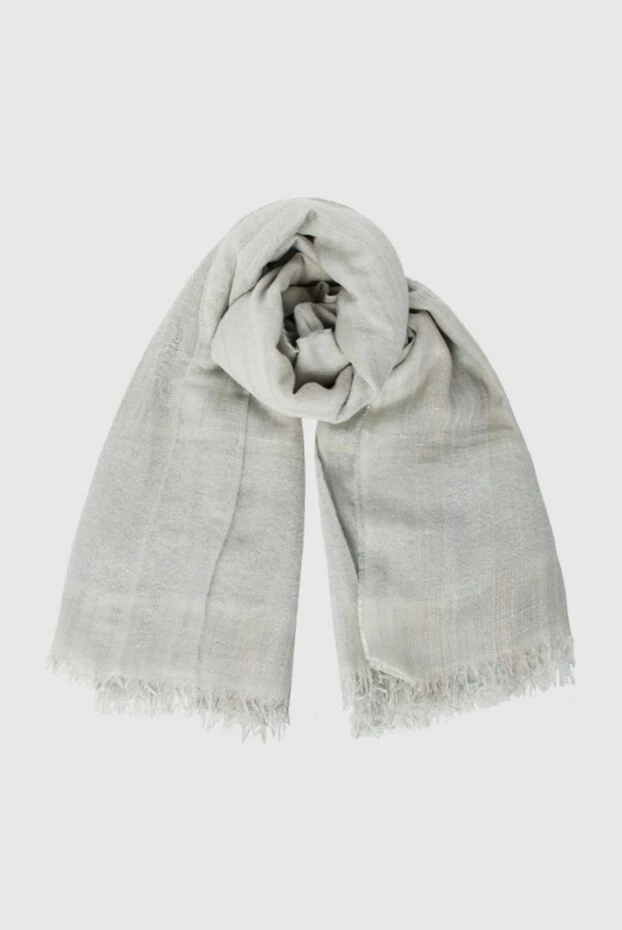 Peserico women's scarf gray with fringe 163384 - photo 1