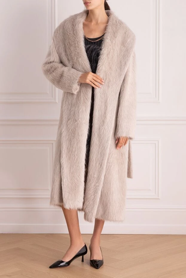 Lorena Antoniazzi woman beige alpaca and wool coat for women buy with prices and photos 163401 - photo 2