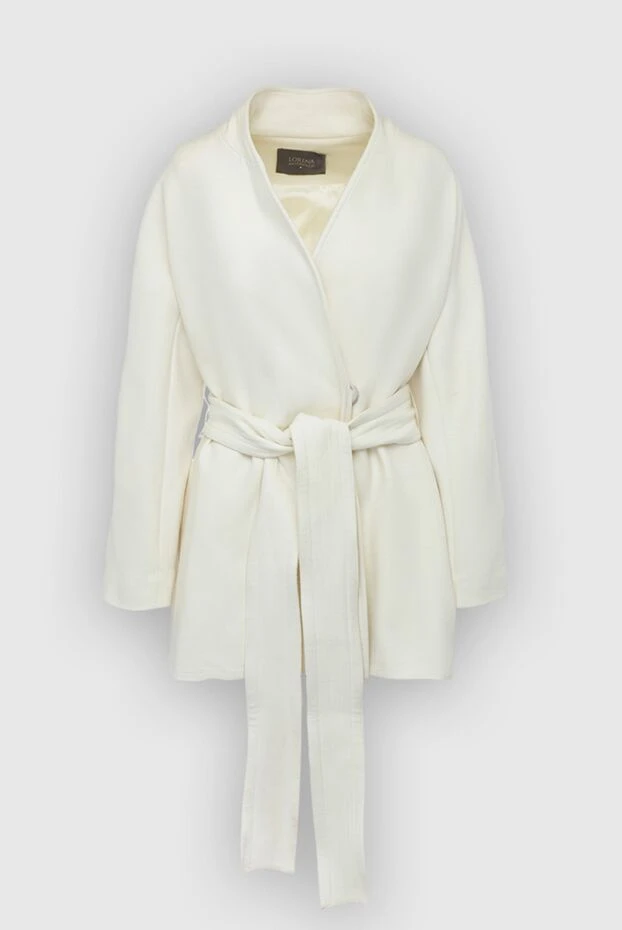 Lorena Antoniazzi woman women's white cashmere and wool coat buy with prices and photos 163405 - photo 1
