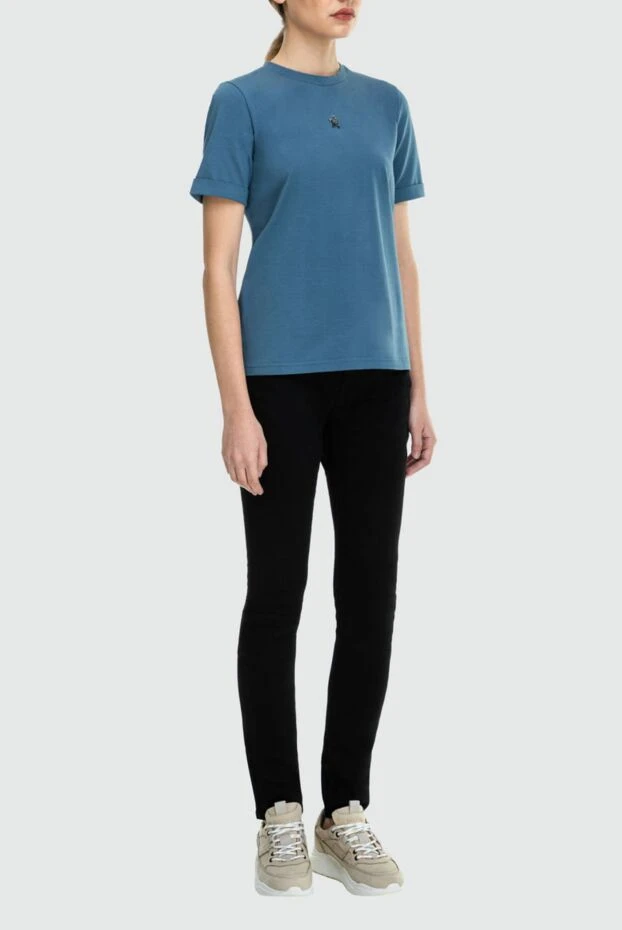Lorena Antoniazzi женские футболка из хлопка синяя женская купить с ценами и фото 163420 - фото 2