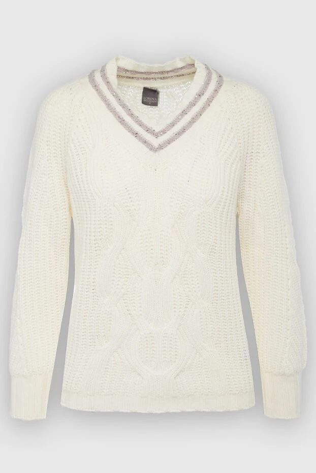 Lorena Antoniazzi woman white cashmere jumper for women buy with prices and photos 163427 - photo 1
