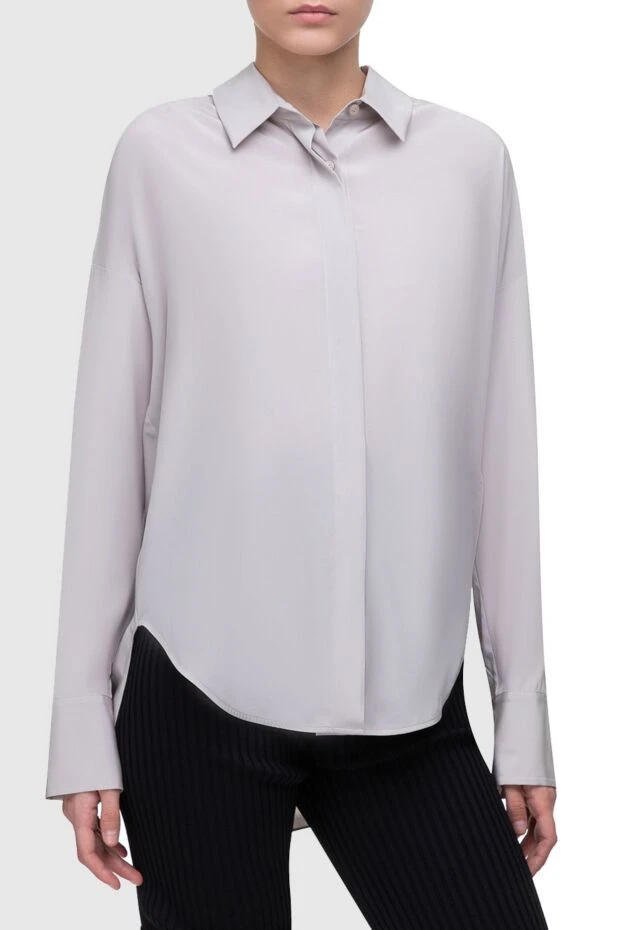 Lorena Antoniazzi woman gray silk blouse for women 163436 - photo 2