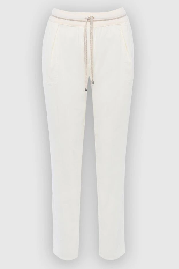 Lorena Antoniazzi женские брюки из хлопка бежевые женские купить с ценами и фото 163441 - фото 1