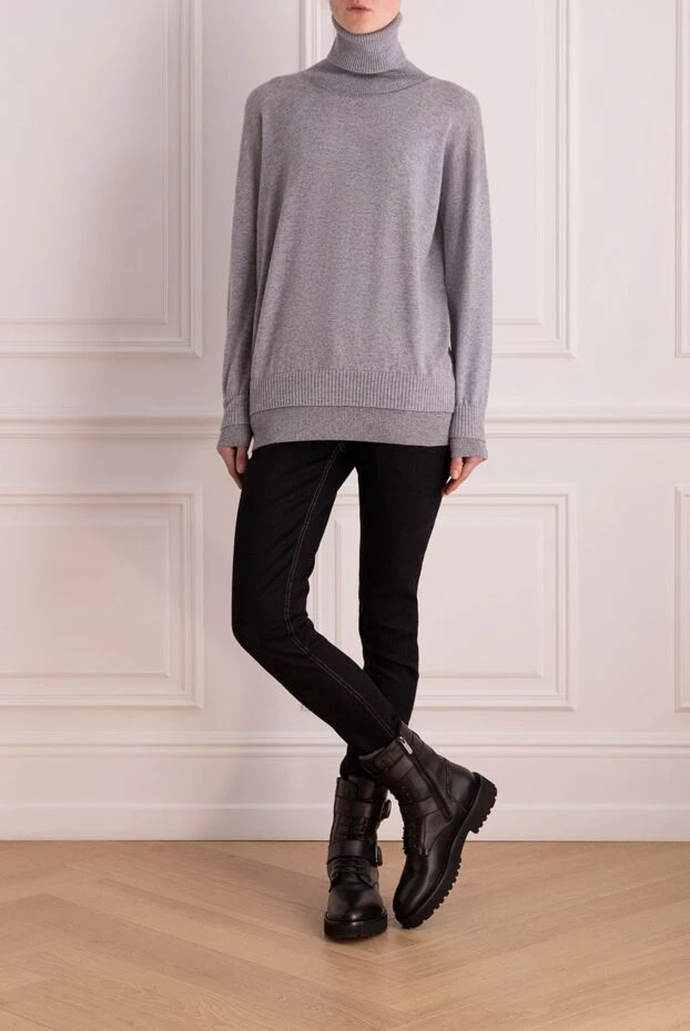 Lorena Antoniazzi женские джинсы из хлопка черные женские купить с ценами и фото 163447 - фото 2