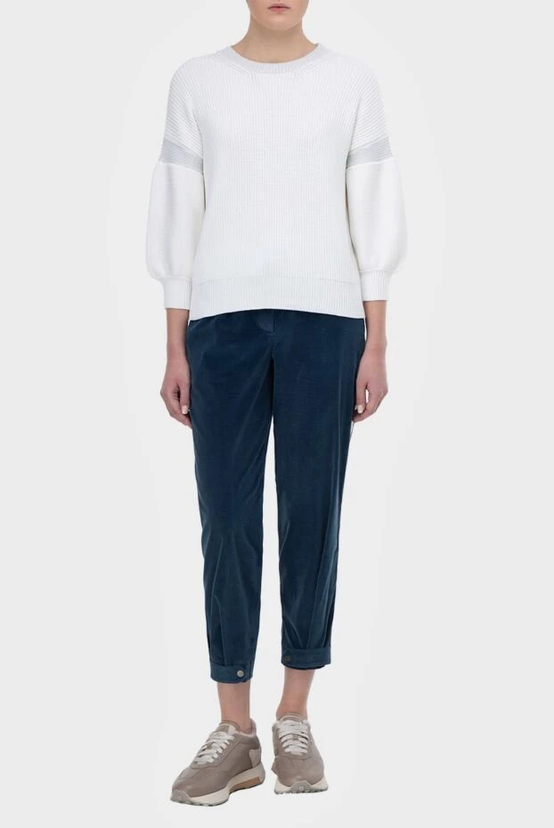Lorena Antoniazzi woman blue cotton trousers for women buy with prices and photos 163448 - photo 2