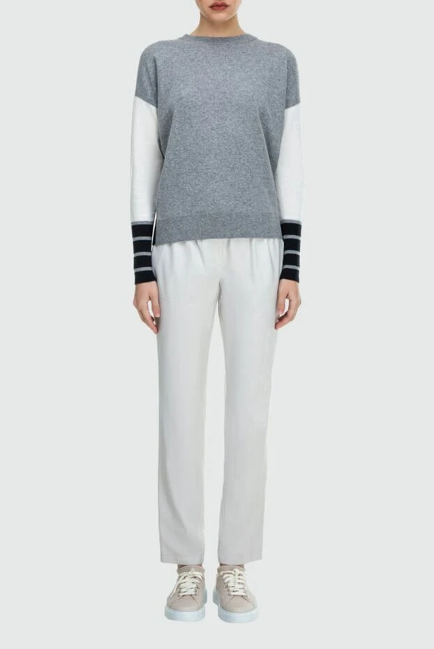 Lorena Antoniazzi woman gray wool and polyamide trousers for women buy with prices and photos 163449 - photo 2