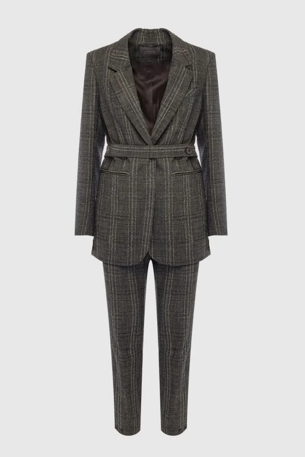 Pantsuit made of wool and elastane gray for women