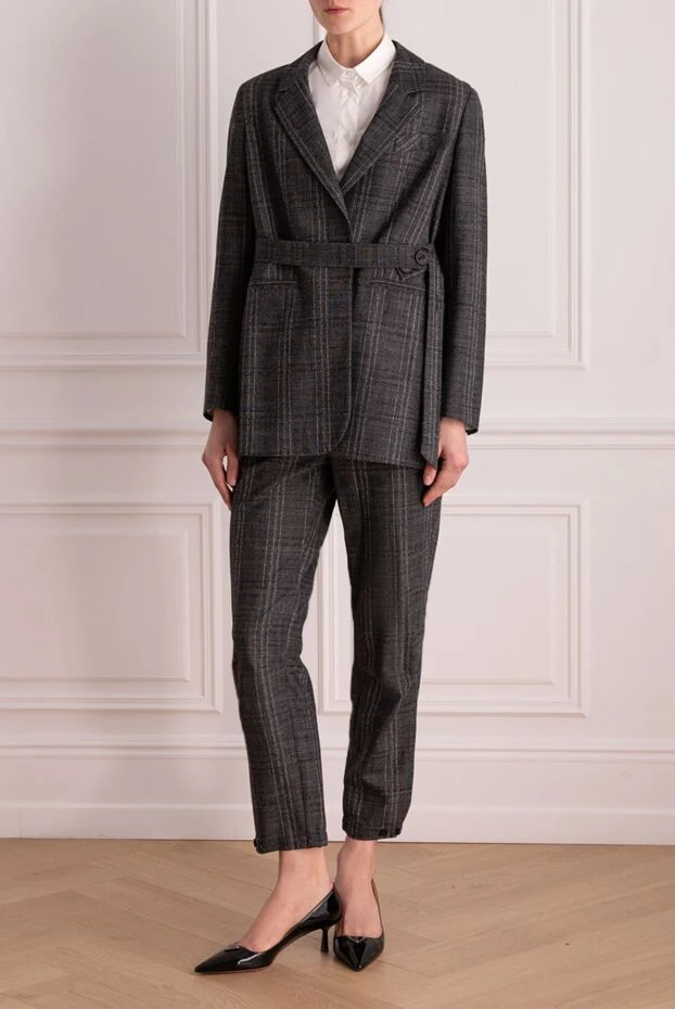 Lorena Antoniazzi woman gray women's trouser suit made of wool and elastane 163455 - photo 2