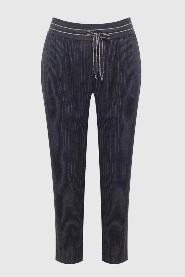 Women's striped pants gray