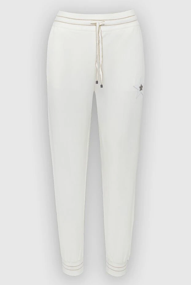 Lorena Antoniazzi жіночі штани з бавовни білі жіночі купити фото з цінами 163465 - фото 1