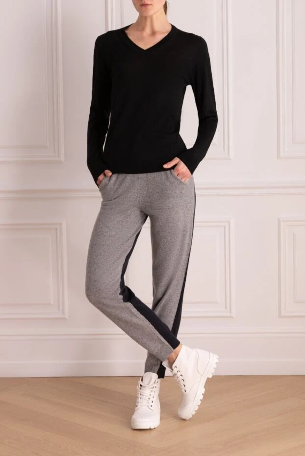 Lorena Antoniazzi женские брюки серые женские купить с ценами и фото 163492 - фото 2