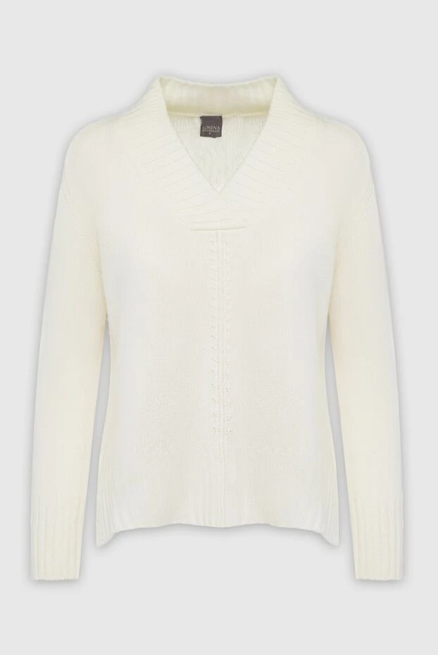 White cashmere jumper for women