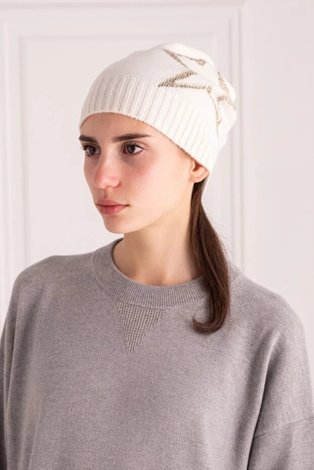 Lorena Antoniazzi жіночі шапка біла жіноча купити фото з цінами 163507 - фото 2
