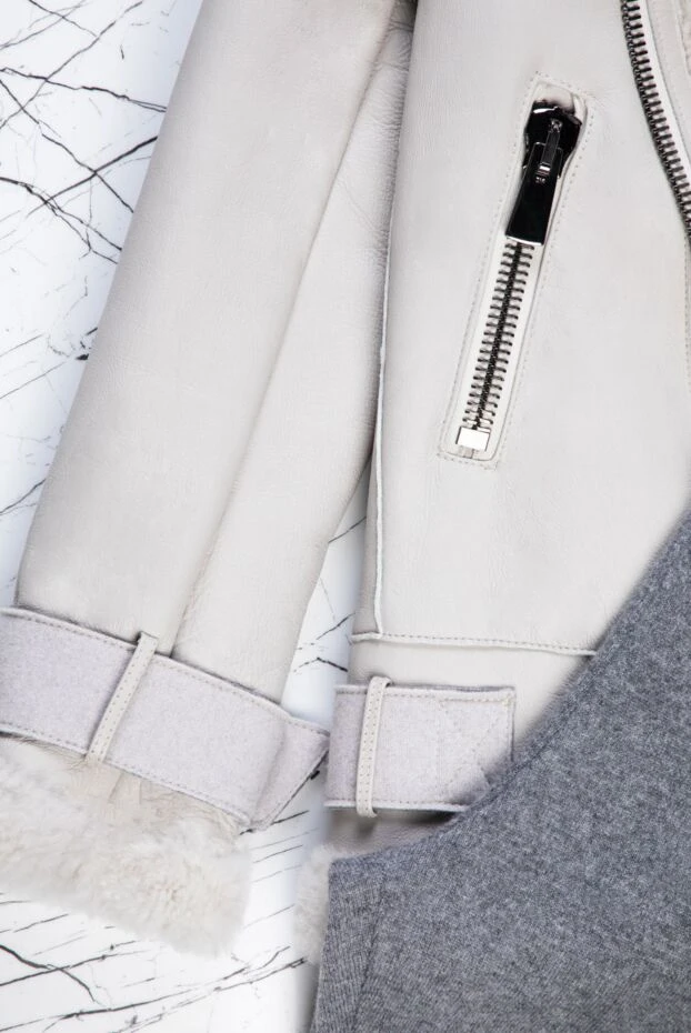 Cashmere & Silk Milano women's grey cashmere walking suit with knitted relief 163531 - photo 2