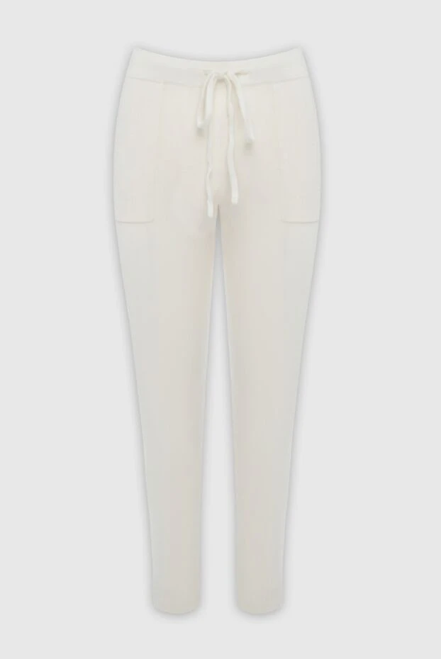 Cashmere pants white for women