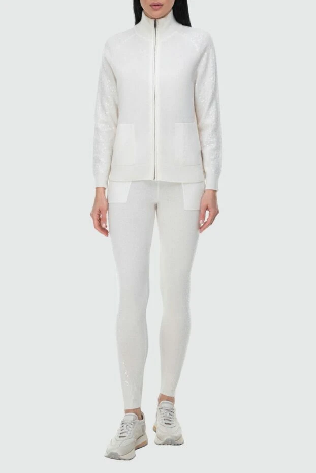 Cashmere & Silk Milano woman white cashmere trousers for women 163543 - photo 2