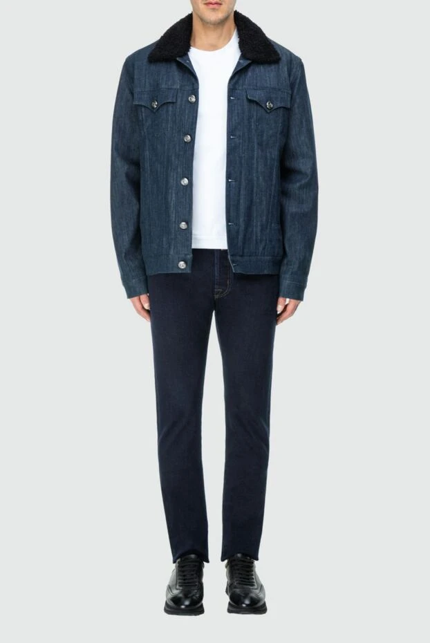 Scissor Scriptor мужские куртка джинсовая из хлопка и эластана синяя мужская купить с ценами и фото 163559 - фото 2