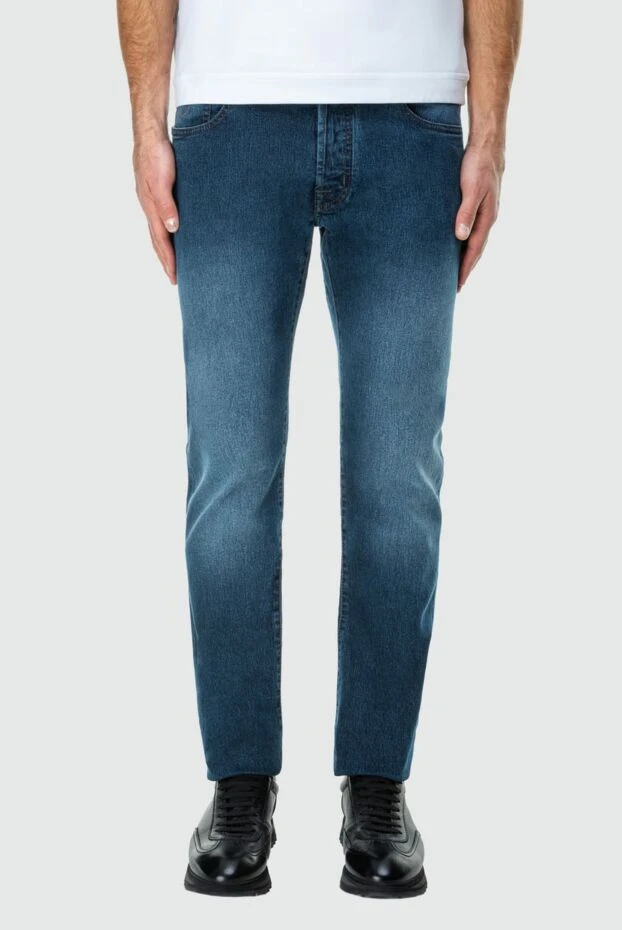 Jacob Cohen мужские джинсы из хлопка и нейлона синие мужские купить с ценами и фото 163600 - фото 2