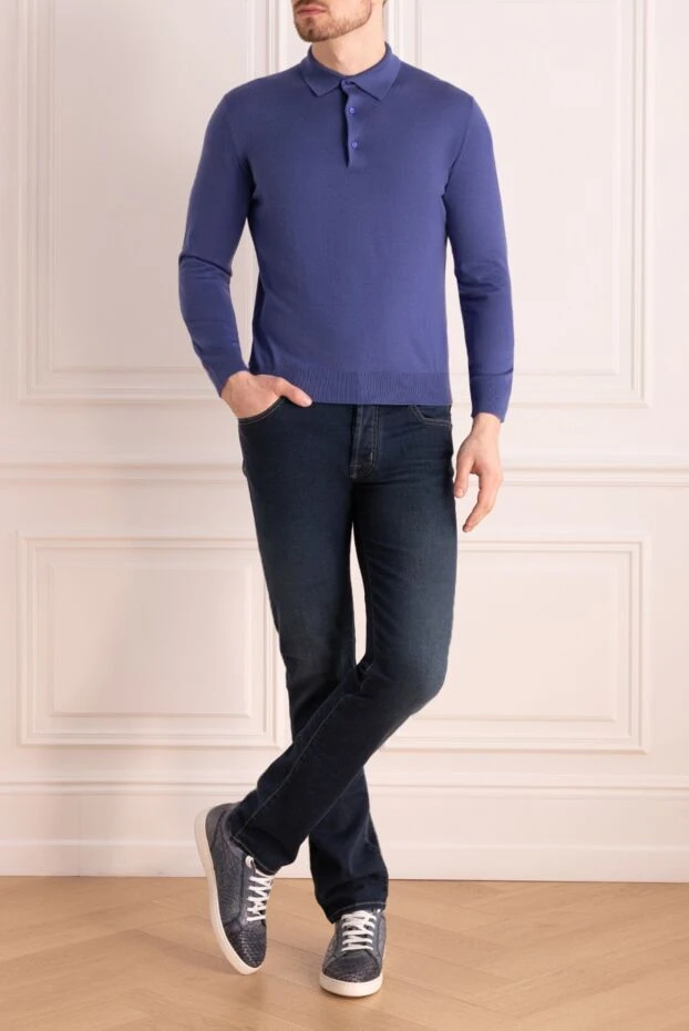Jacob Cohen мужские джинсы из хлопка синие мужские купить с ценами и фото 163609 - фото 2