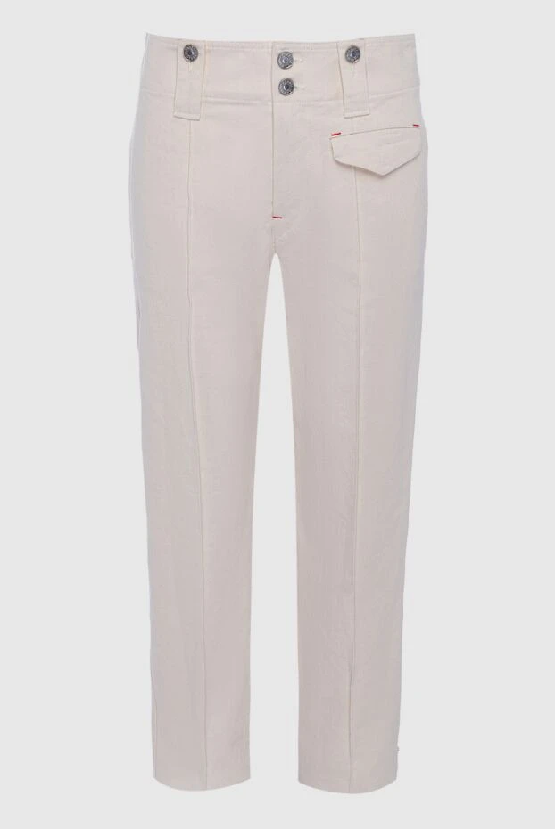 Isabel Marant жіночі штани з бавовни білі жіночі купити фото з цінами 163667 - фото 1