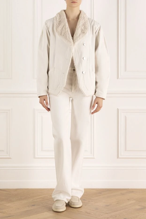 Isabel Marant жіночі куртка з бавовни біла жіноча купити фото з цінами 163669 - фото 2
