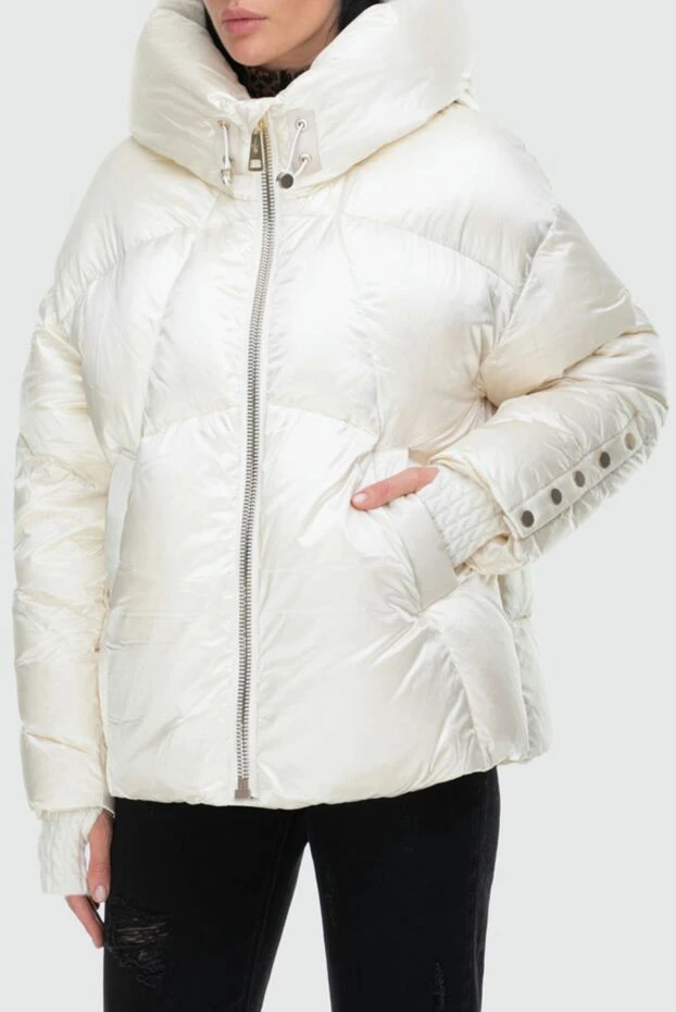 Nicole Benisti пуховик из нейлона белый женский 163682 - фото 3