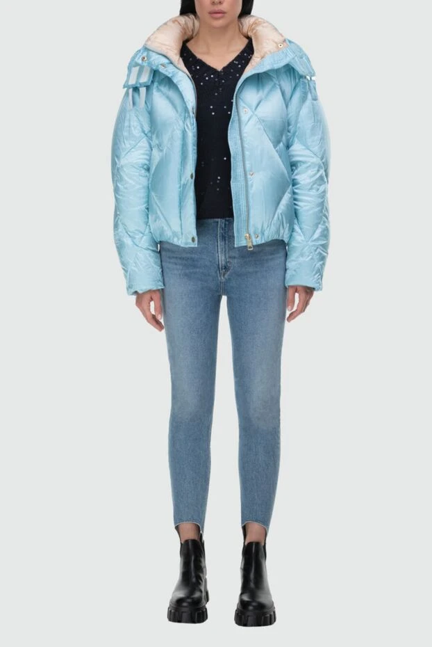 Nicole Benisti пуховик из нейлона голубой женский 163686 - фото 2