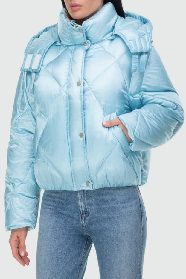Nicole Benisti пуховик из нейлона голубой женский 163686 - фото 3
