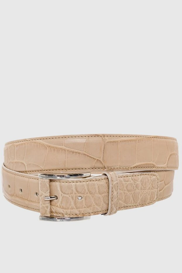 Tardini man beige crocodile leather belt for men buy with prices and photos 163695 - photo 1