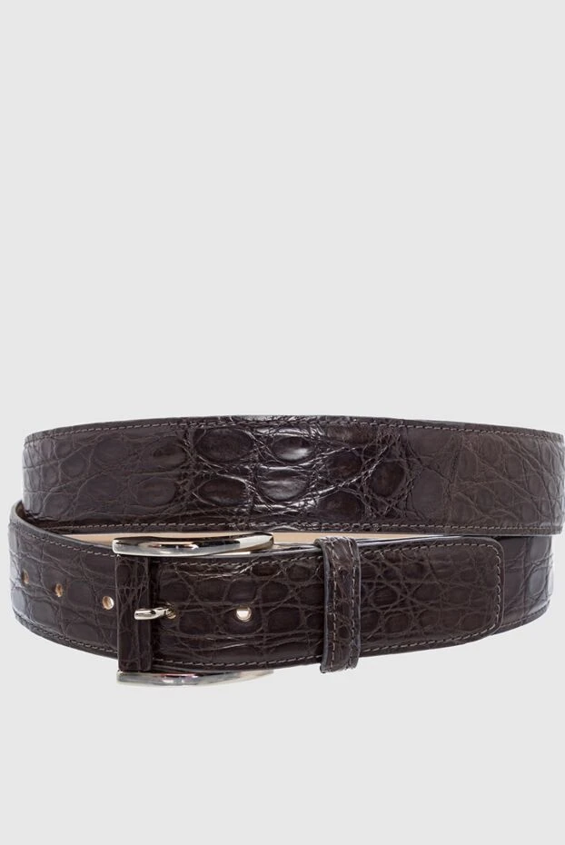 Tardini man gray crocodile leather belt for men 163702 - photo 1