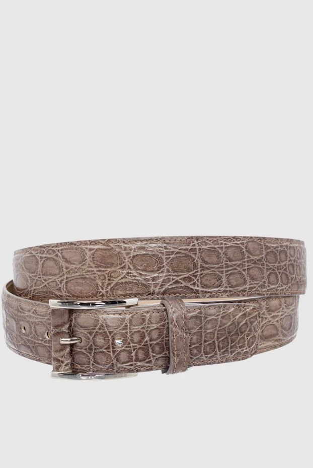 Tardini man brown crocodile leather belt for men 163703 - photo 1