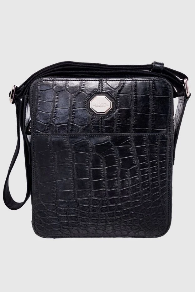 Tardini man black alligator shoulder bag for men 163709 - photo 1