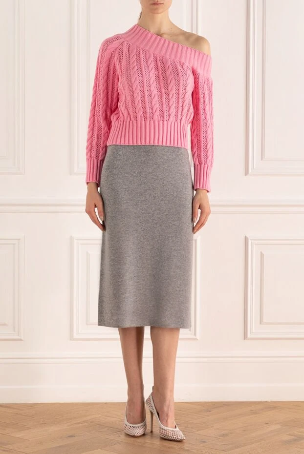 Re Vera woman gray cashmere skirt for women 163743 - photo 2