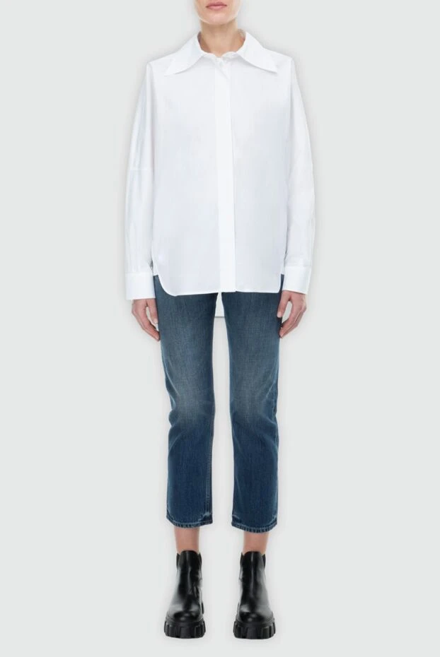 Valentino женские блуза из хлопка белая женская купить с ценами и фото 163768 - фото 2