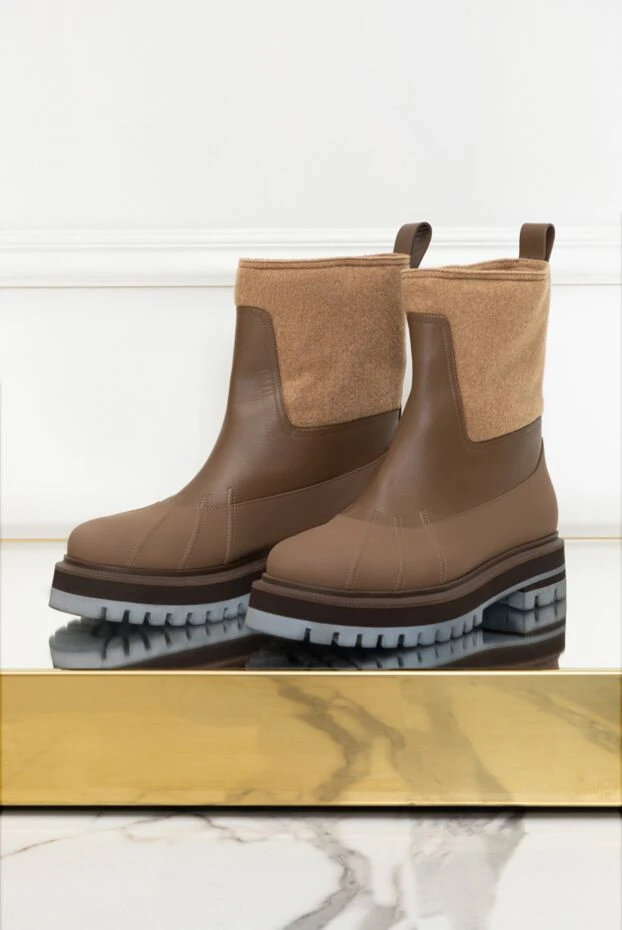 Loro Piana черевики жіночі коричневі з контрастними вставками 163807 - фото 2