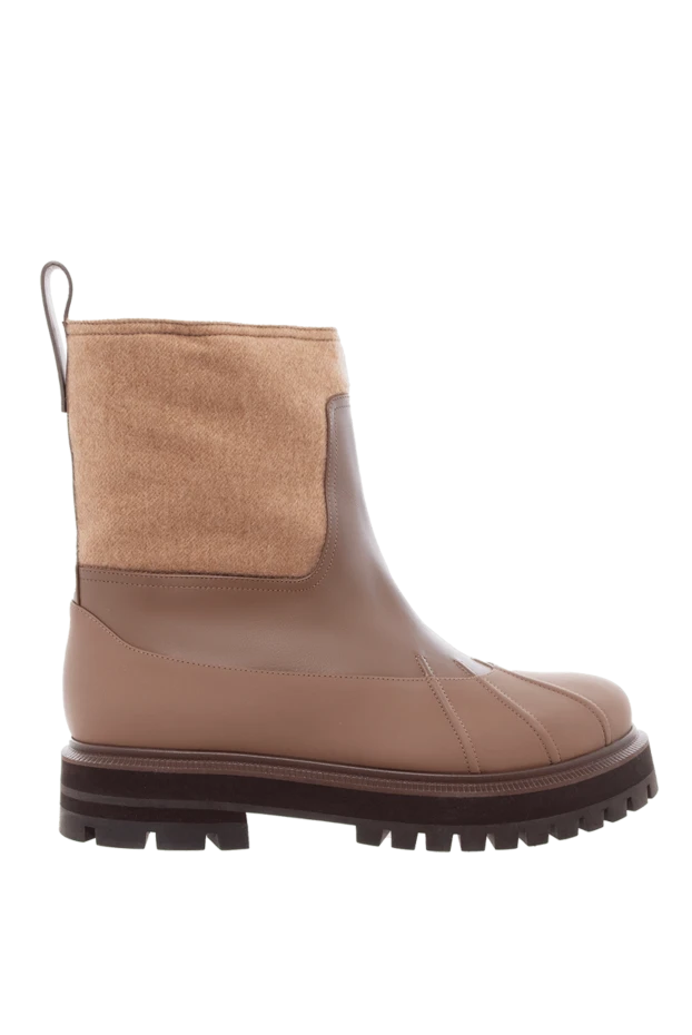 Loro Piana woman brown leather and textile boots for women buy with prices and photos 163807 - photo 1