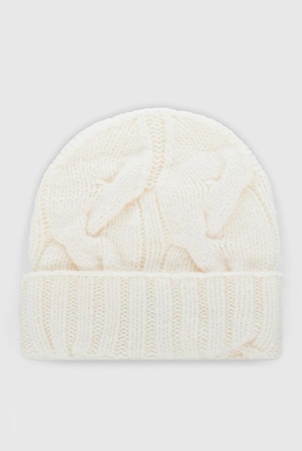 Loro Piana white women's cashmere hat with textured knitting 163826 - photo 1