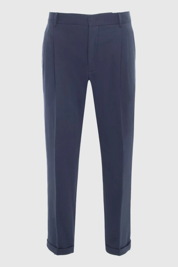 Loro Piana man blue cotton trousers for men buy with prices and photos 163844 - photo 1